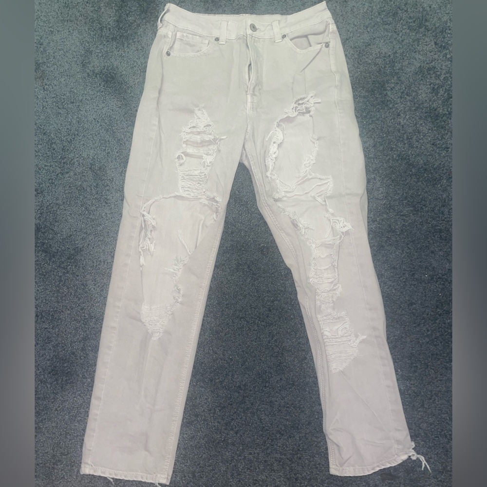 American Eagle gray ripped jeans